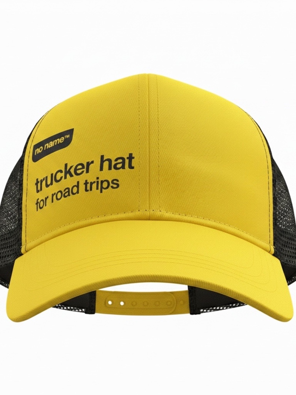 No Name Yellow Trucker Hat Snapback Canadian Streetwear